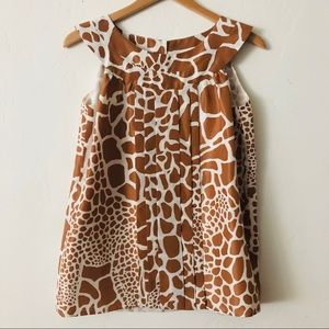 julie haus Sleeveless Animal Print Top Size M